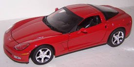 Motormax - Chevy Corvette C6 Hard Top (2005, 1/24 scale diecast model car, Red.