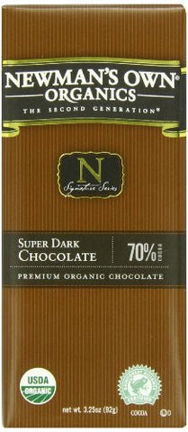 Newman's Own Organics Organic Chocolate Bars Super Dark At least 95% Organic 3.25 oz