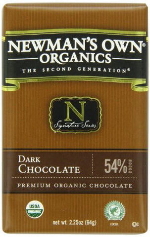 Newman's Own Organics Organic Chocolate Bars Dark At least 95% Organic 2.25 oz