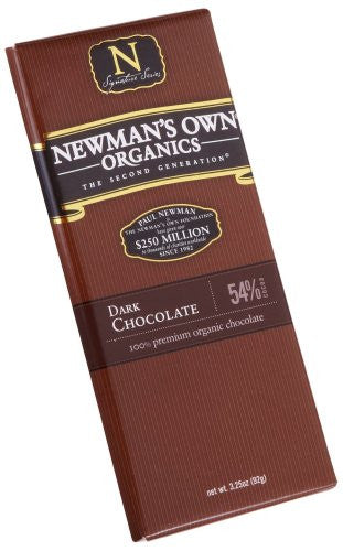 Newman's Own Organics Organic Chocolate Bars Dark At least 95% Organic 3.25 oz