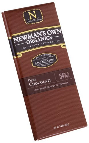 Newman's Own Organics Organic Chocolate Bars Dark At least 95% Organic 3.25 oz
