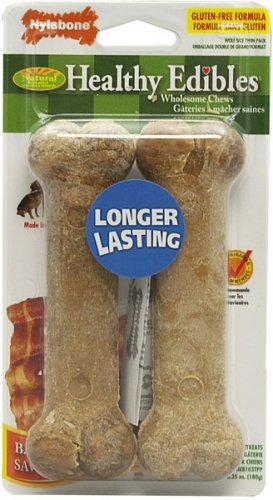 Nylabone, Healthy Edibles, Bacon - Wolf (5.5"), 2 pack