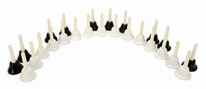 25	NOTE	BLACK	AND	WHITE	HANDBELL	SET