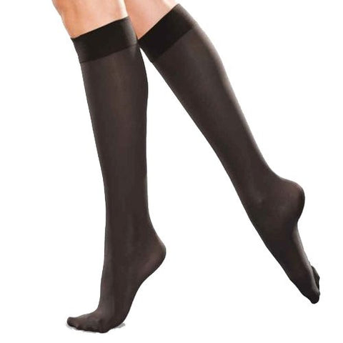 Knee High Stockings for Men and Women Closed Toe, 20-30mmHg, Black, XXXLarge