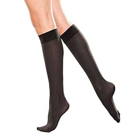 Knee High Stockings for Men and Women Closed Toe, 20-30mmHg, Black, XXXXLarge