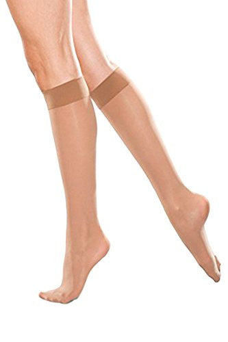 Women’s Knee High Stockings 15-20mmHg Sand, Medium