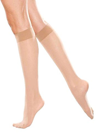 Knee High Stockings for Men and Women Closed Toe, 20-30mmHg, Natural, XXXLarge