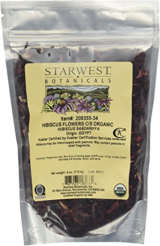 Hibiscus Flower C/s Org, 4 Oz