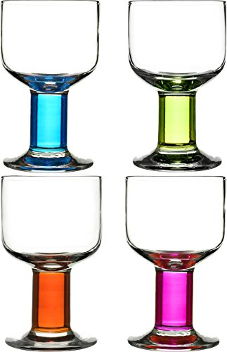 Wine Glasses - Assorted Color, 4-Pack 25 cl H 125 mm