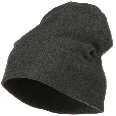 E4hats, Big Size Fleece Beanie - Heather (Crown: 9 1/2" deep & 12" wide)