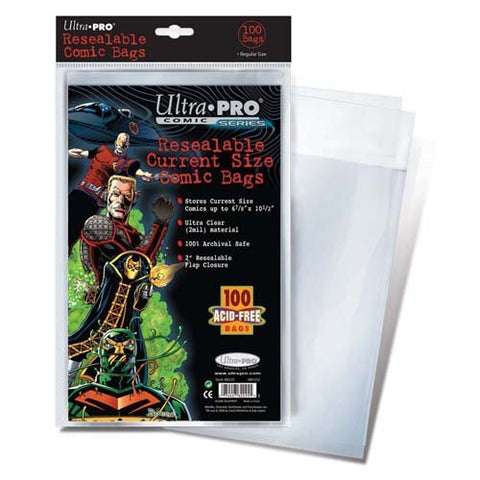 Current Size 6-7/8" X 10-1/2" Resealable Comic Bags