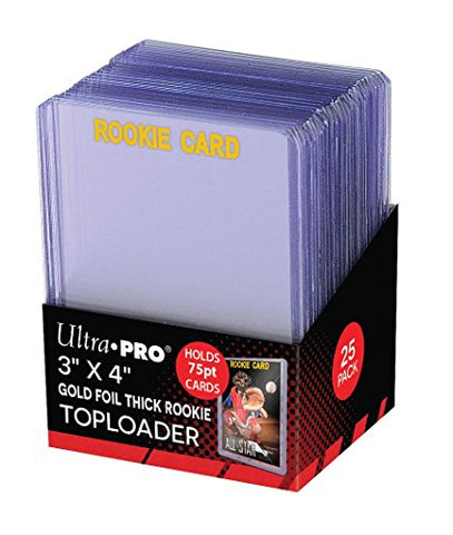 3" X 4" Rookie Gold Thick 75PT Toploader 25ct