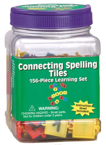 Tub of Connecting Spelling Tiles Manipulatives