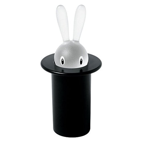 Magic Bunny Toothpick holder in thermoplastic resin- black. h 5½ in.