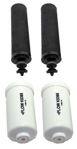 Black Berkey purification elements - two pack AND PF-2 (set of 2) arsenic and Fluoride reduction elements