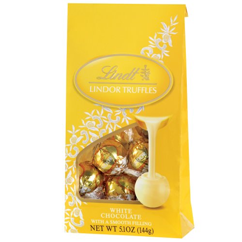 Lindt White Chocolate Lindor Truffles Bag, 5.1 oz