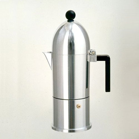 Espresso Coffee Maker, Handle and knob in Black, 8¾ in.