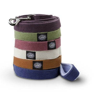 1" x 5" Natural Hemp Leash with Fleece Lined Handle - Pink