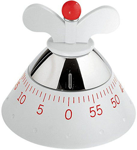 Kitchen timer, White, Mechanical Movement, 3½ in.
