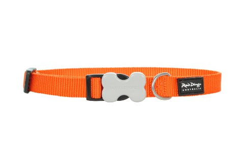Orange Dog Collar, Med/Lrg