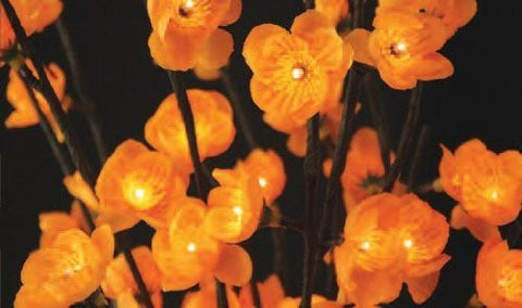Amber Plum Flower 60 Light, 20"- Battery Operated