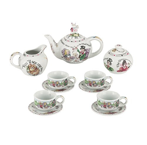 ALICE IN WONDERLAND Miniature Collector's Tea Set, (Teapot