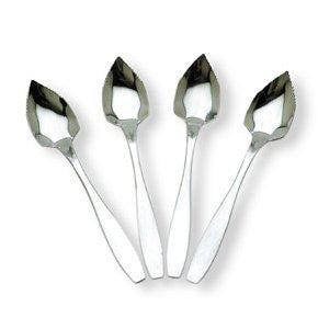 Set of 4 Grapefruit Spoons with Serrated and Pointed Edges
