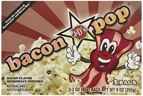 J&D’s Bacon Pop Microwave Popcorn 3 oz