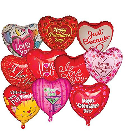 18" Mylar Valentine Balloon Assortment