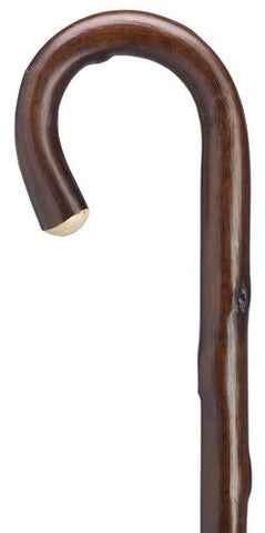 Extra Heavy Crook Handle Natural Chestnut Walnut Stained (05001)