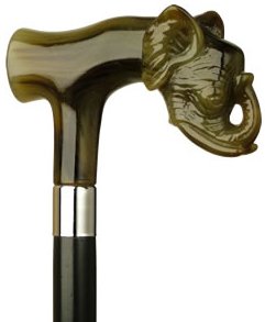 Men's Cane, Facsemile Elephant Derby Handle Horn