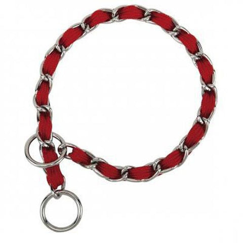 Guardian Gear Choke Chains with Nylon Webbing - Red, 22 in