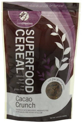 Living Intentions Superfood Cereal, Cacao Crunch, 9 Ounce