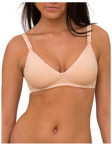 Molded Cotton with Fancy Foldover Trim 38DDD,  Nude