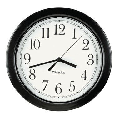 8.5" Round Wall Clock Black