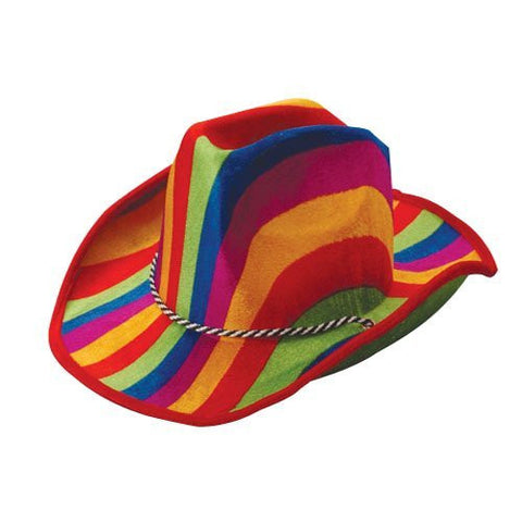 RAINBOW STRIPE COWBOY HAT