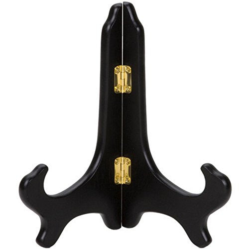 9" Ebony Wooden Plate Stand - Bulk