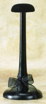 Wood Hat Stand w/Velour Top-11"h x 4 3/4" diameter base - top is 2 3/4"