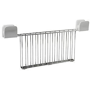 Toaster rack in and PC, white, 16¼ x 1½ - h 6¾ in.