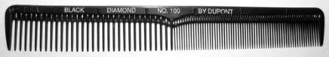 Denman Black Diamond Comb Stylist/Dressing 7in
