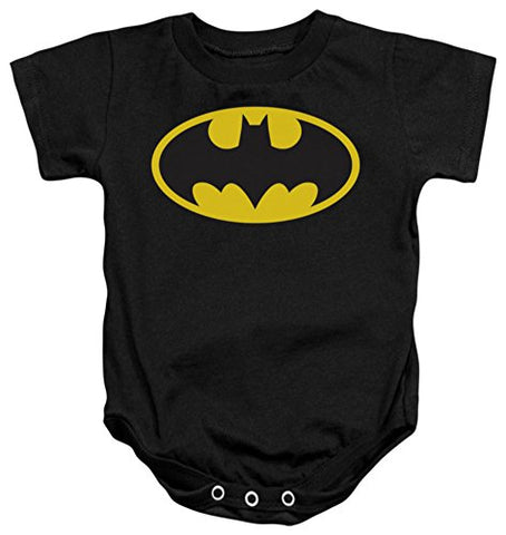 Batman Logo Infant Black Snap Bodysuit-6mos.