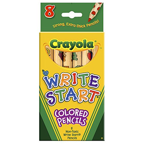 8 ct. Write Start® Colored Pencils, 3/4 Length