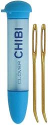Clover Needlecraft Chibi Jumbo Darning Needles Set (set includes: Chibi case & 2 bent tips darning needles)