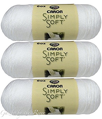 Caron Simply Soft Yarn - Solid White 315 Yards 6 OZ