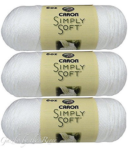Caron Simply Soft Yarn - Solid White 315 Yards 6 OZ