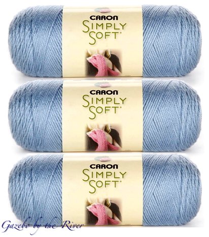 Caron Simply Soft Yarn - Solid Light Country Blue 315 Yards 6 OZ