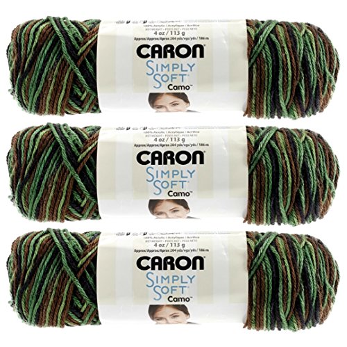 Caron Simply Soft Camo Yarn Renegade Camo 204 Yards 4 OZ