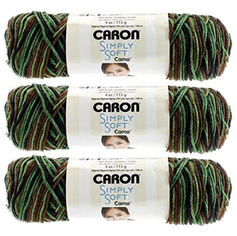 Caron Simply Soft Camo Yarn Renegade Camo 204 Yards 4 OZ
