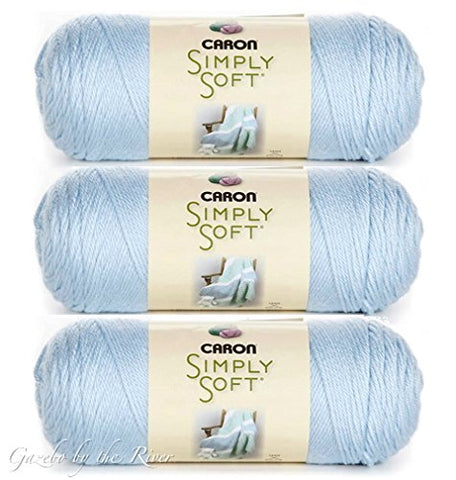 Caron Simply Soft Yarn 6 oz, Soft Blue