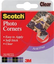 Photo Corners Clear 250/Box